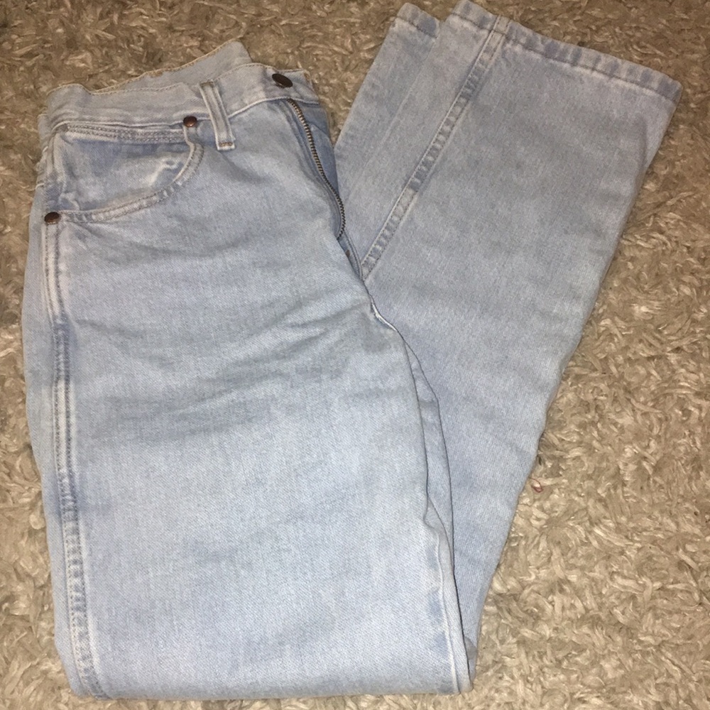 Wrangler high rise straight leg light 5 x 30 jeans